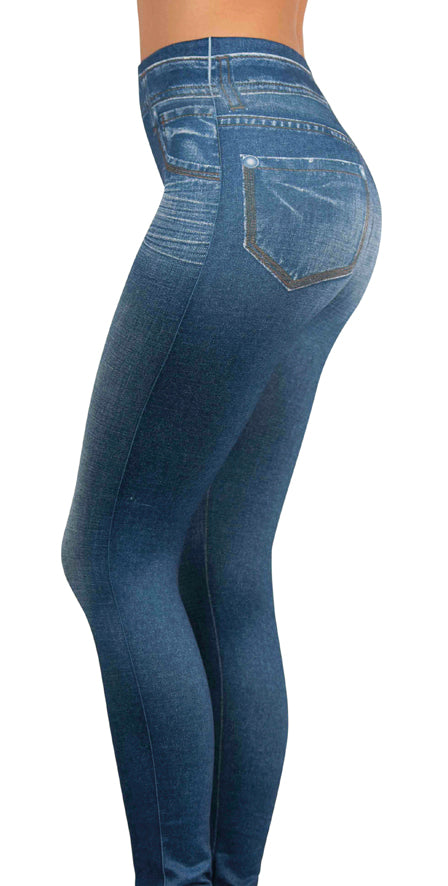 Compre Jeans skinny falso denim jeggings leggings calças finas